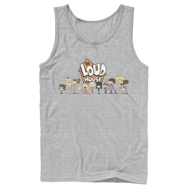 Mens Nickelodeon The Loud House Cast Tank Top Athletic Grey Product Image