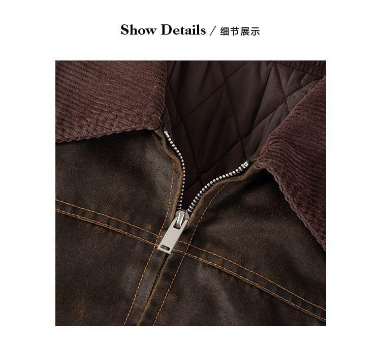 Collar Padded Zip Jacket Product Image