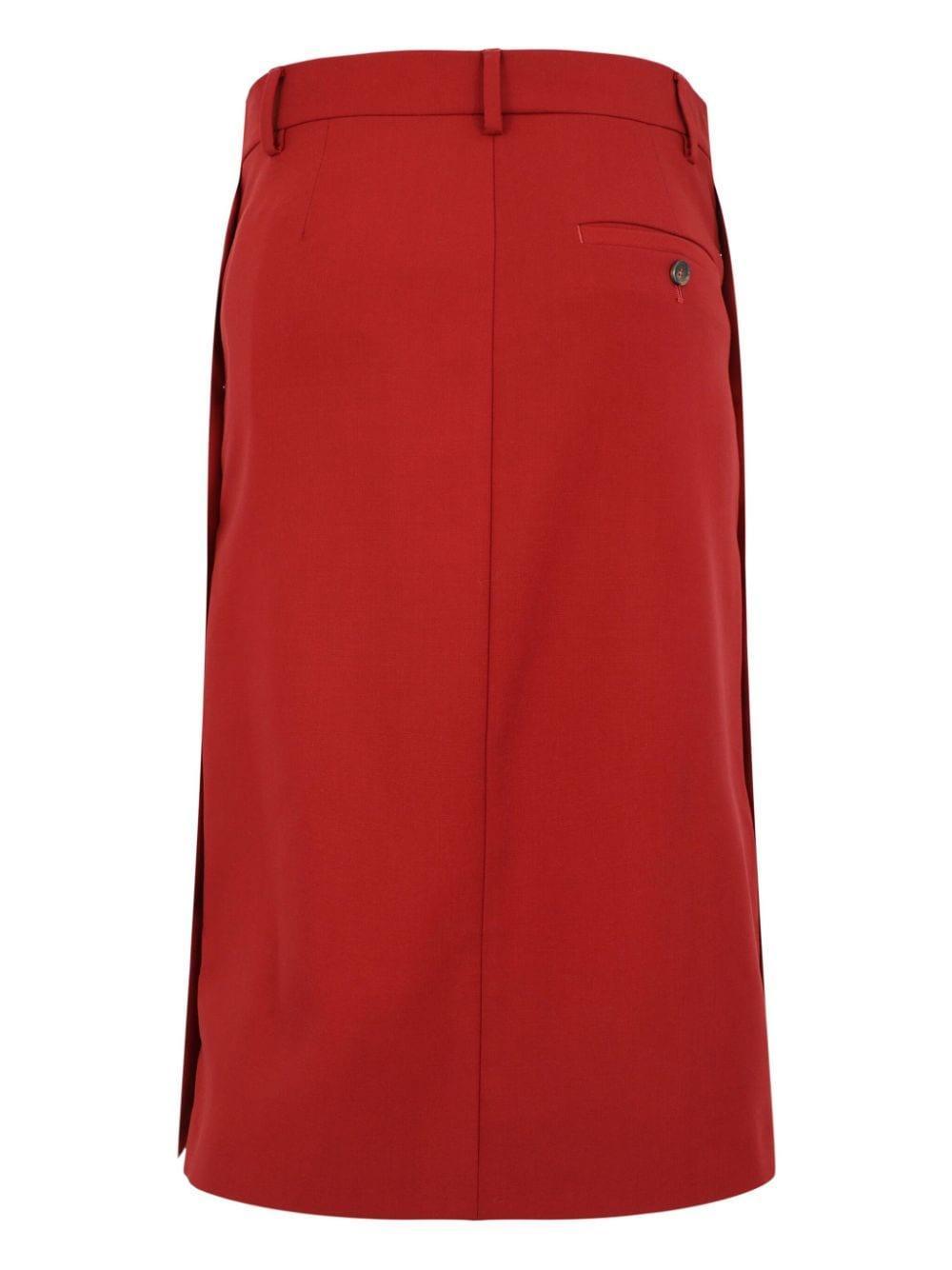 Stud-embellished Skirt In Red Product Image