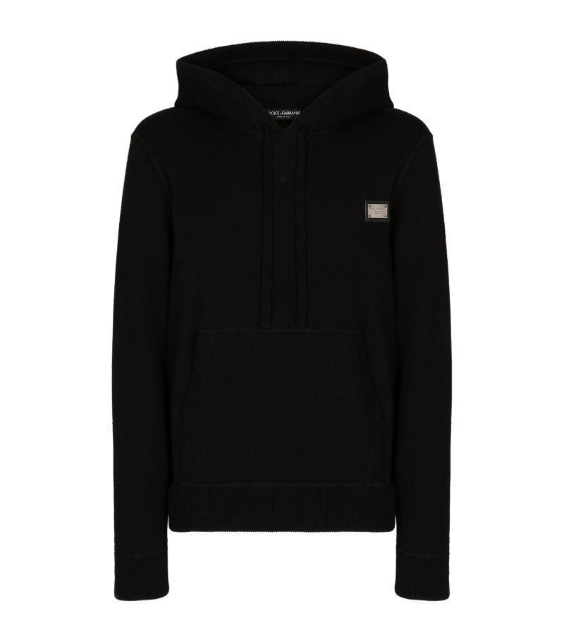 Wool-blend Hoodie In Black Product Image