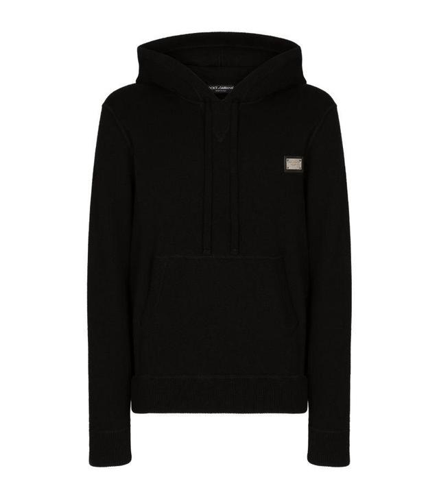 Wool-blend Hoodie In Black Product Image