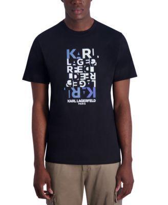 Karl Lagerfeld Paris Mens Broken Letters Logo T-Shirt Product Image