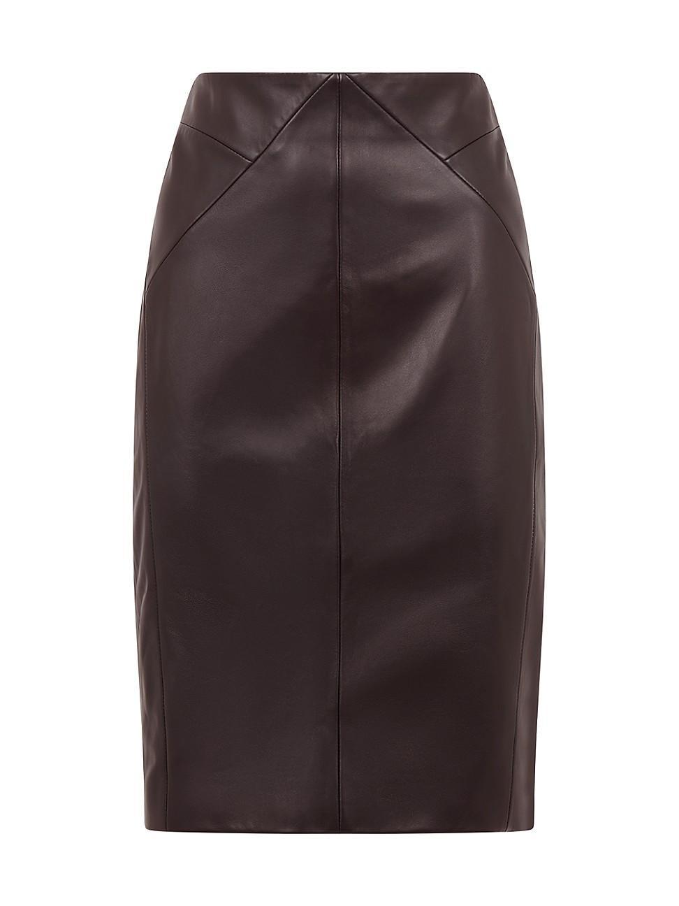 Womens Raya Leather Pencil Skirt Product Image