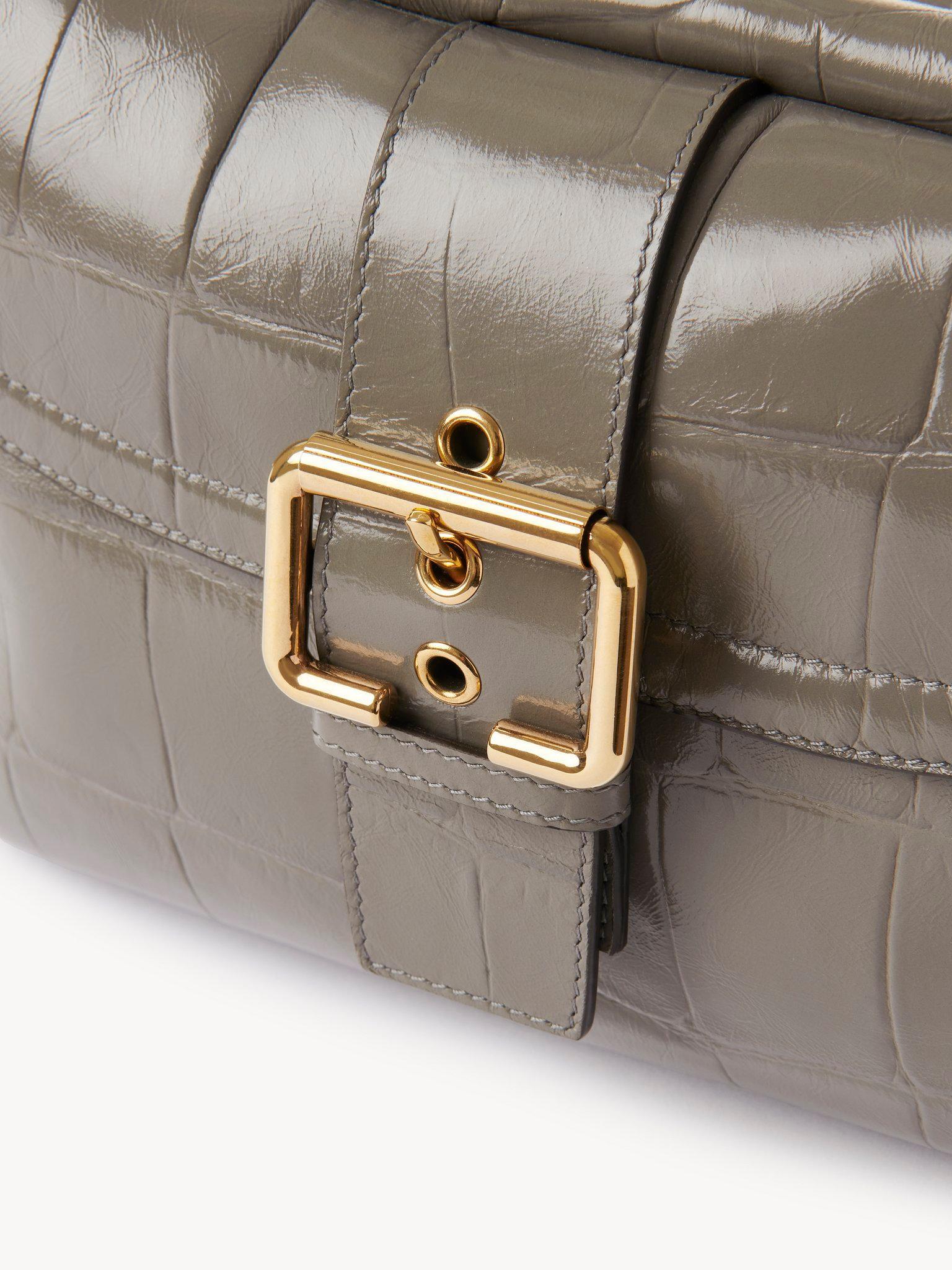 Camera bag in croco-effect leather Product Image