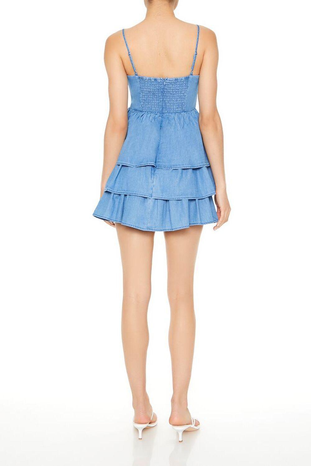 Tiered Chambray Bustier Mini Dress | Forever 21 Product Image