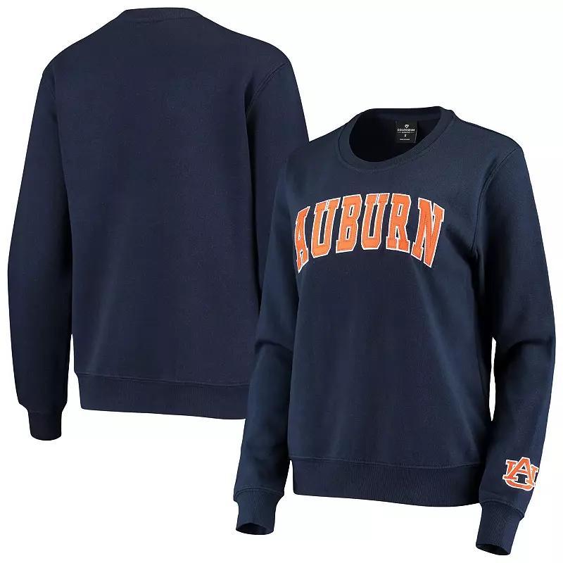 Womens Colosseum Navy Auburn Tigers Campanile Pullover Sweatshirt Product Image