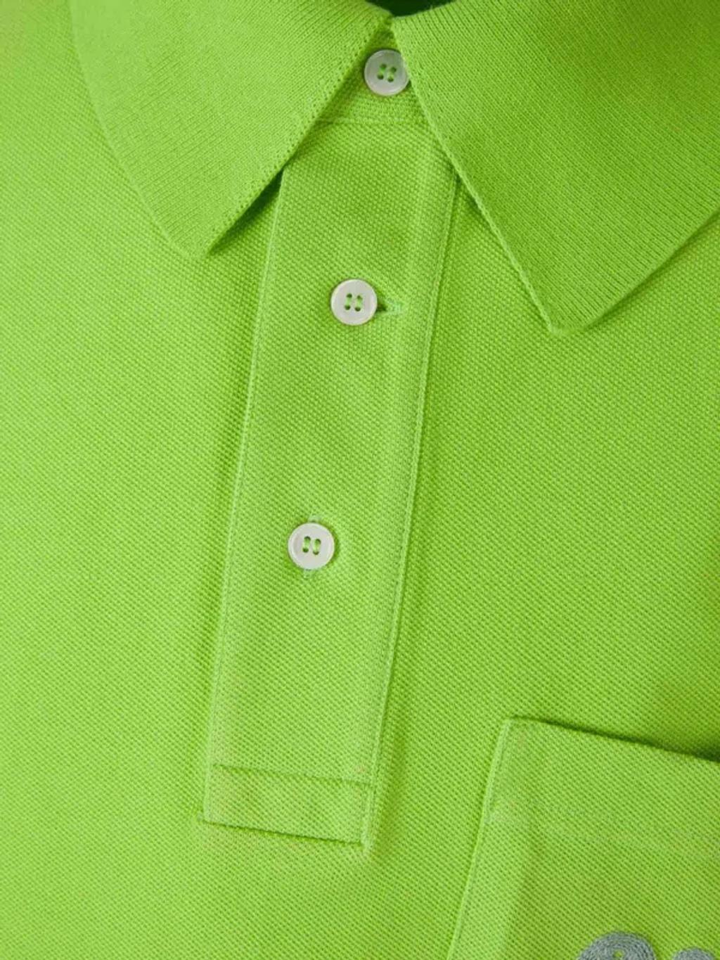 Logo Embroidered Polo Shirt In Light Green Product Image