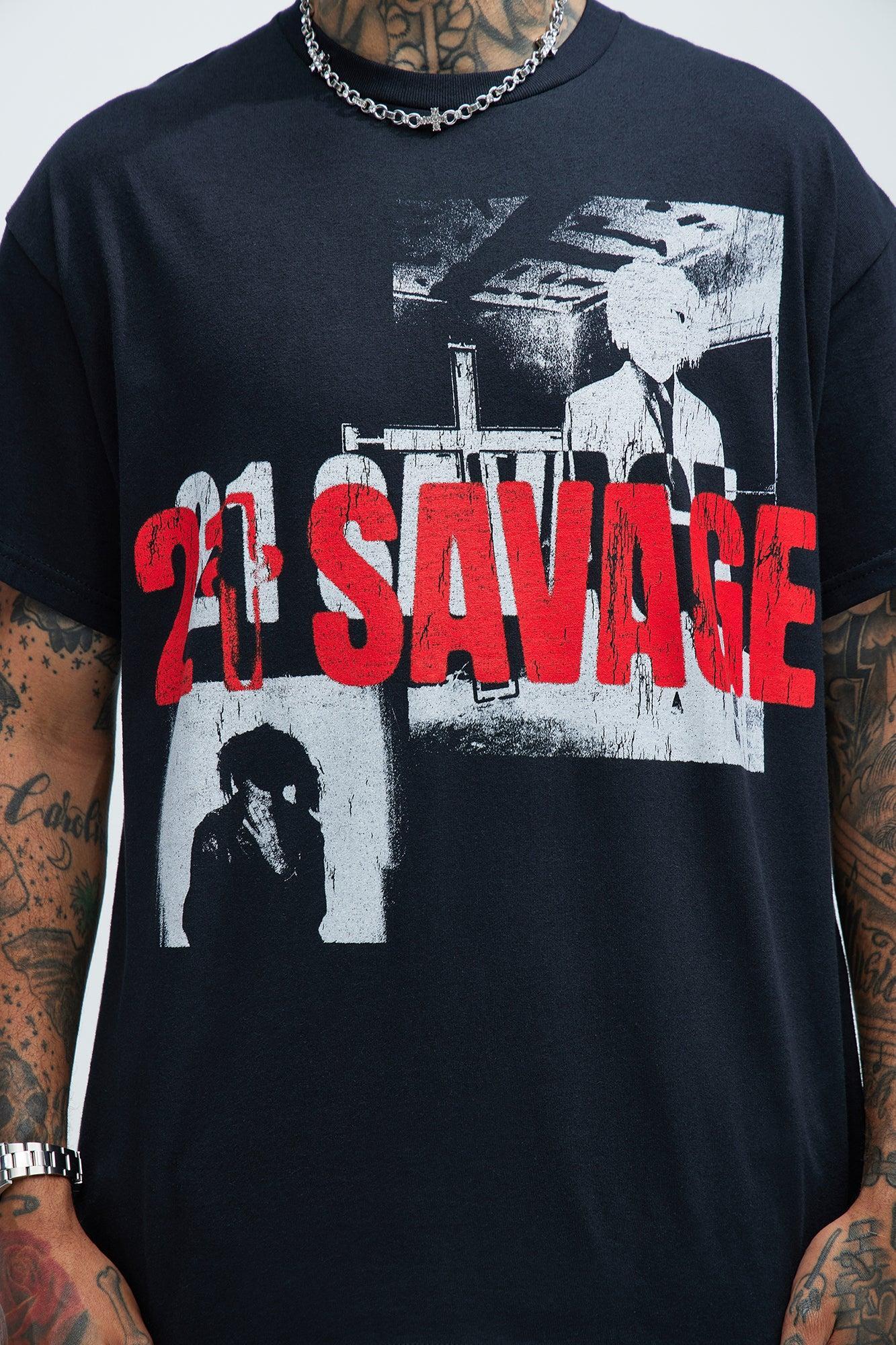 21 Savage American Dream Oversize Short Sleeve Tee - Black Product Image