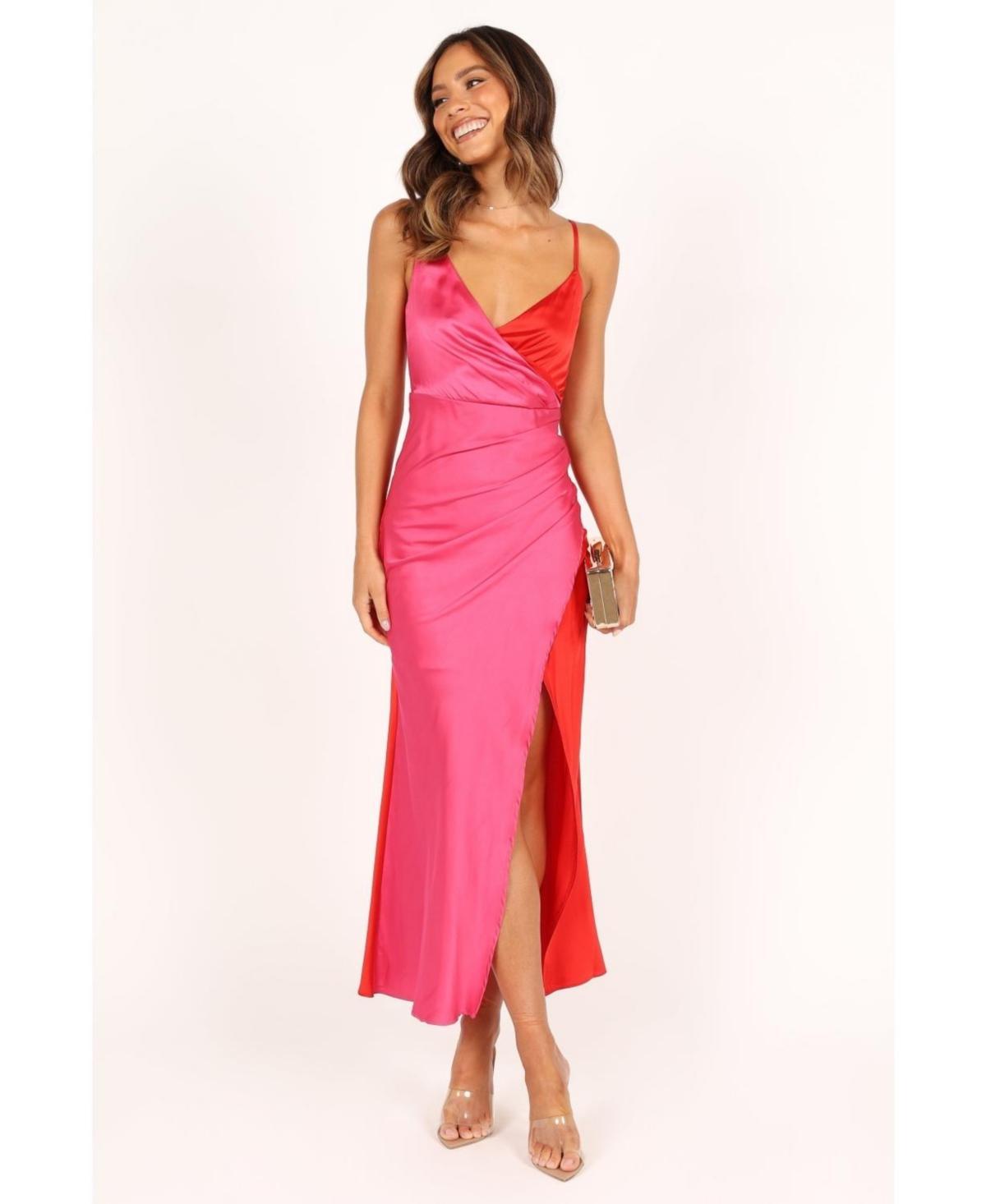 Petal and Pup Womens Lipa Colorblock Midi Slip Dress - Pink Product Image