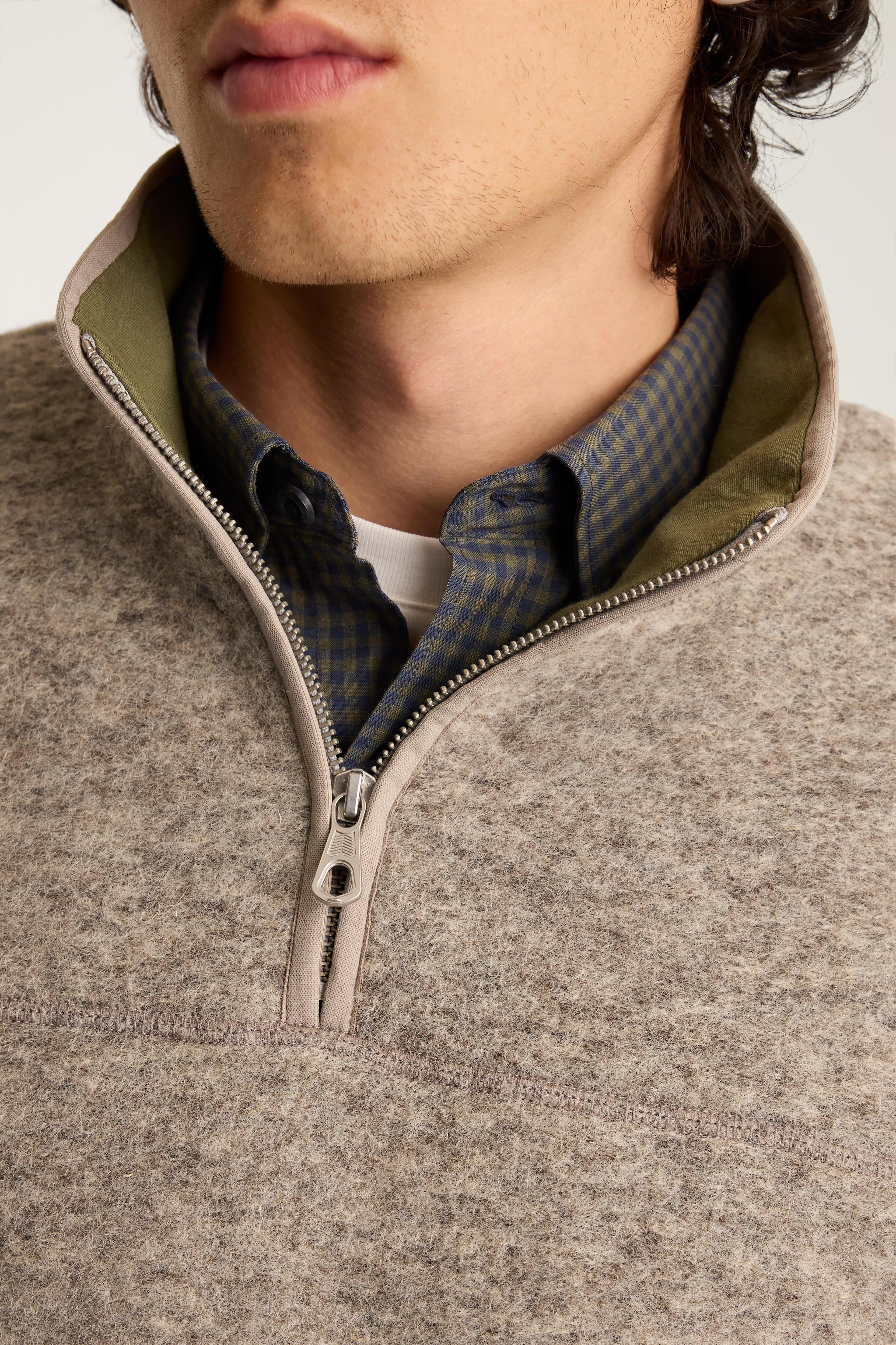 Italian Wool Fleece Half Zip Product Image