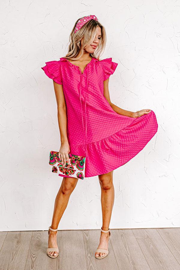 Cutest In The Room Shift Dress In Hot Pink product image