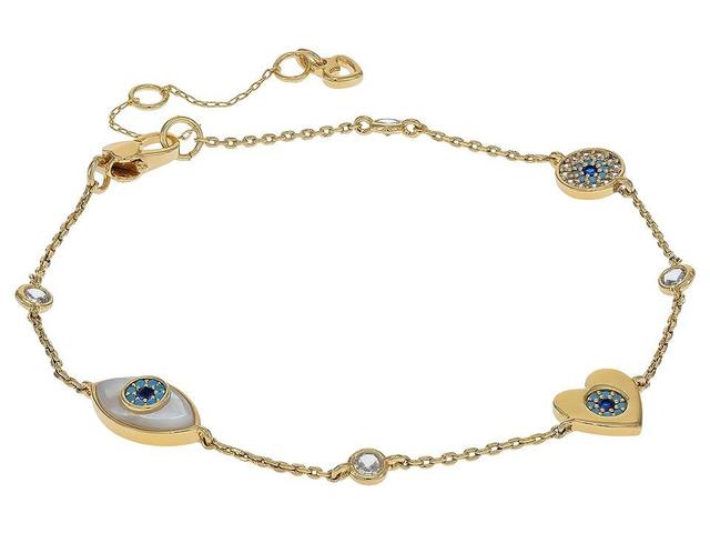 Womens All Seeing Goldtone & Cubic Zirconia Anklet Product Image