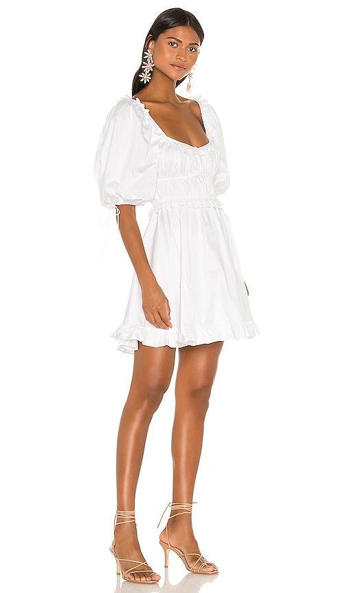 For Love & Lemons Jackson Mini Dress in White. Product Image