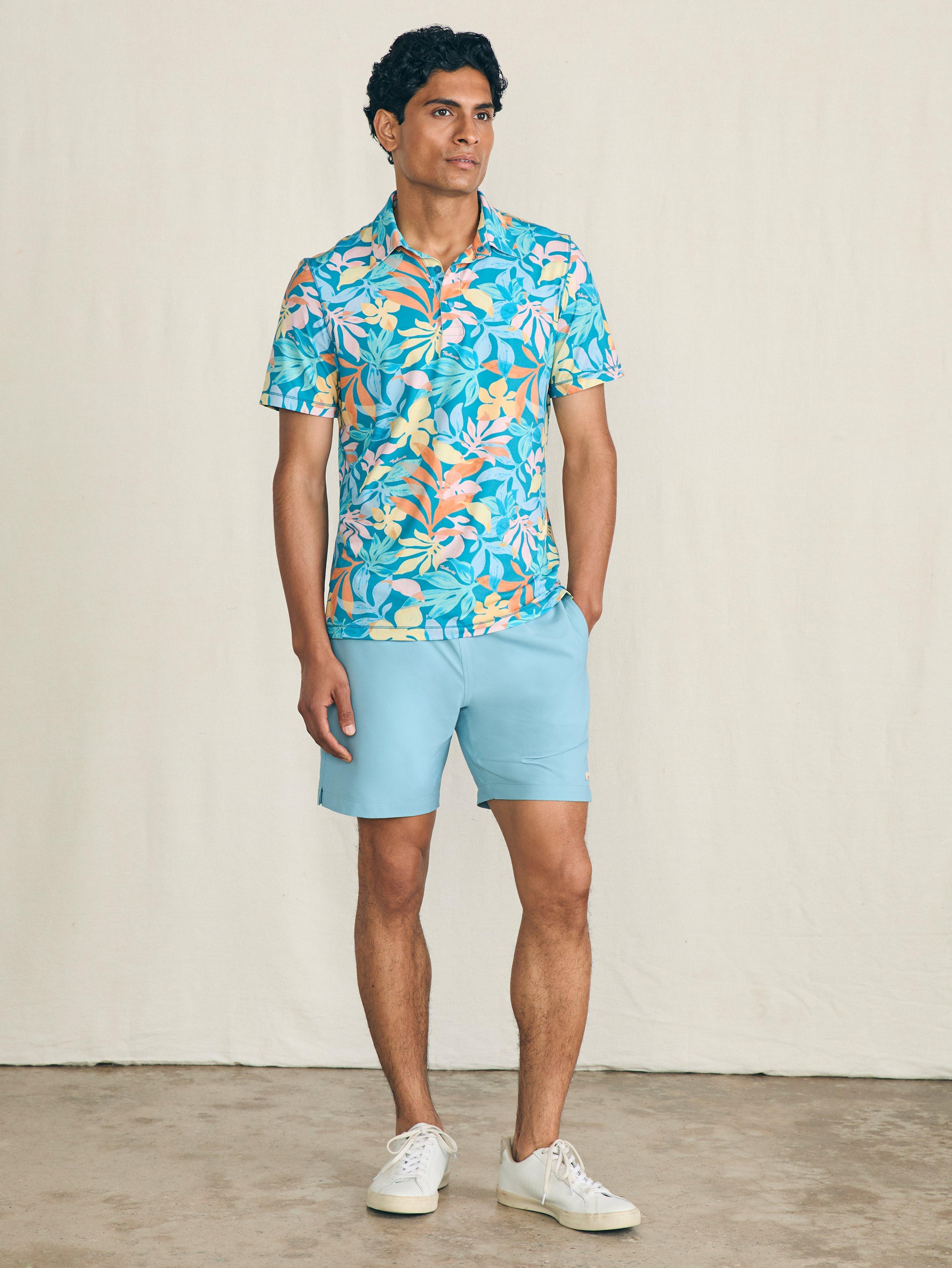 Shorelite Short-Sleeve Tech Polo - Summer Blooms Male Product Image