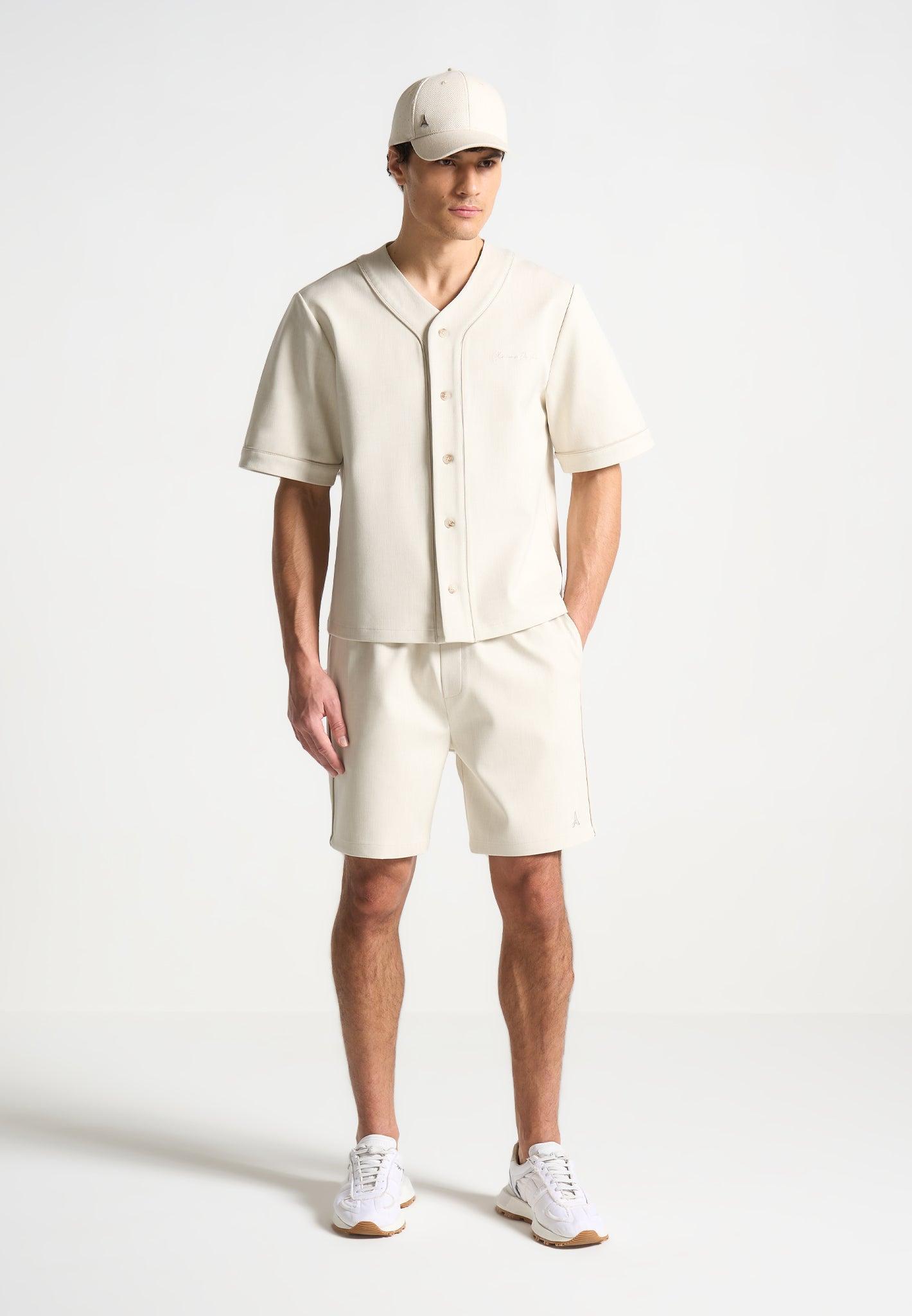 Signature Baseball Shorts - Beige Male Product Image