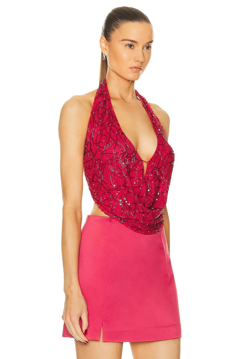 Cult Gaia Ballina Sleeveless Top in Pink Product Image