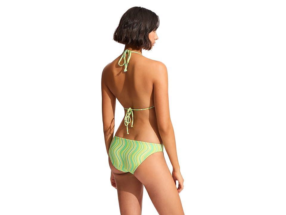 Seafolly Mod Squad Hipster Bikini Bottoms (Lime Burst) Women's Swimwear Product Image