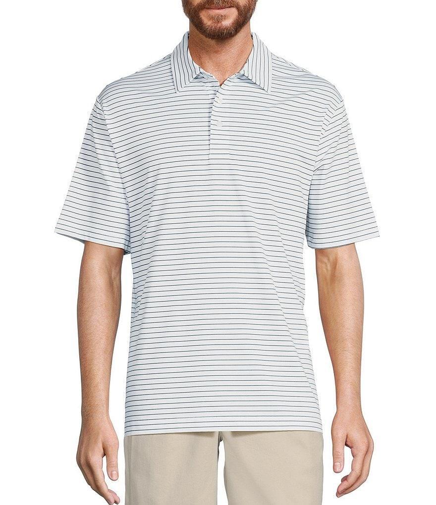 Roundtree & Yorke Performance Short Sleeve Stripe Polo Shirt Product Image