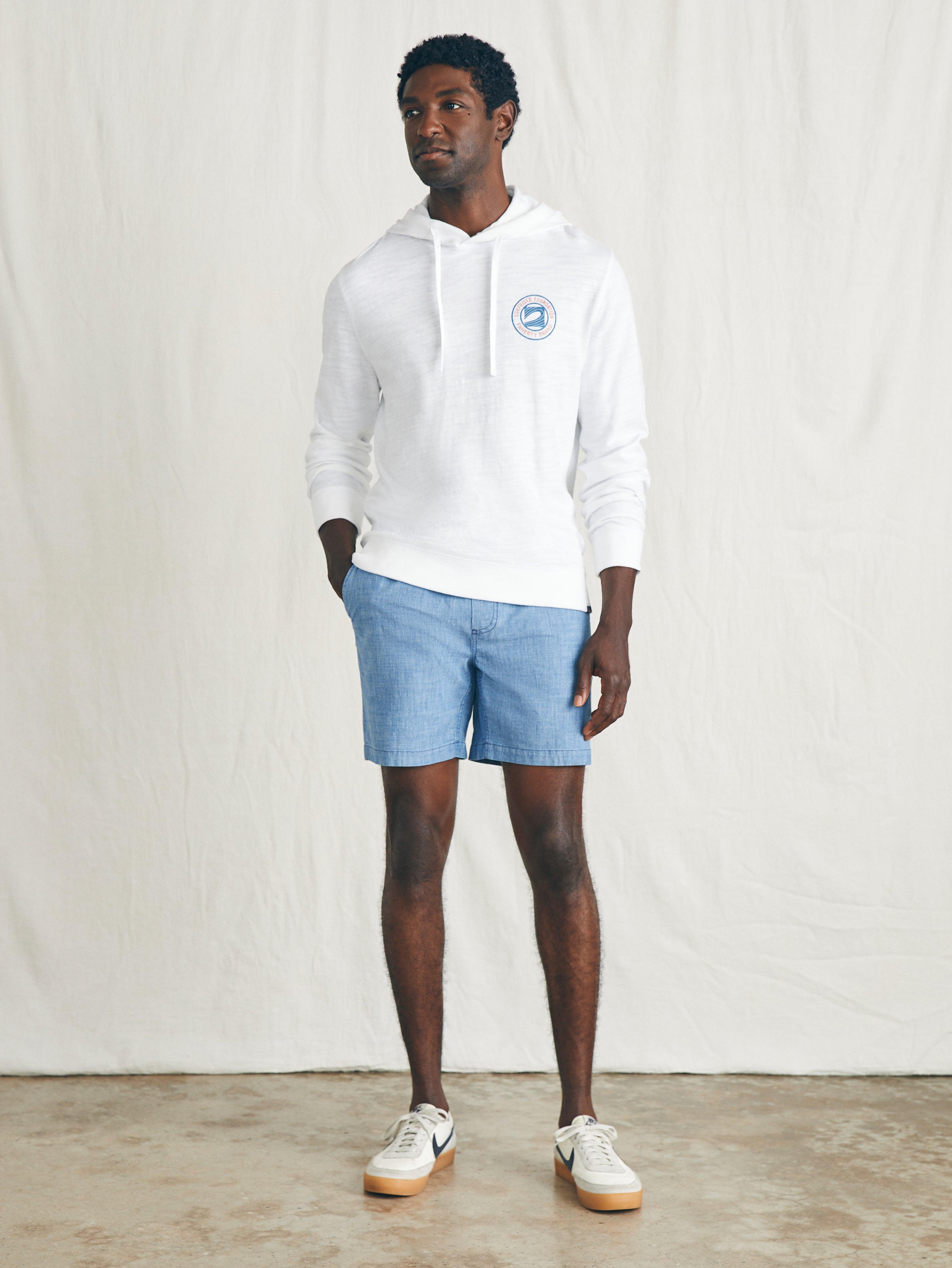 Surfrider Sunwashed Slub Hoodie - White Male Product Image