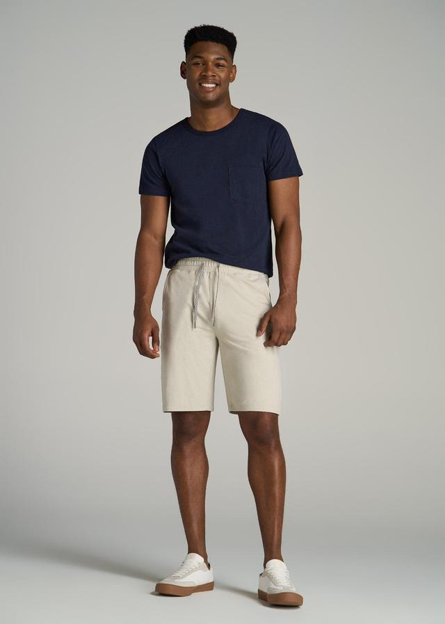 Weekender Stretch Lounge Shorts for Tall Men in Stone Heather Product Image