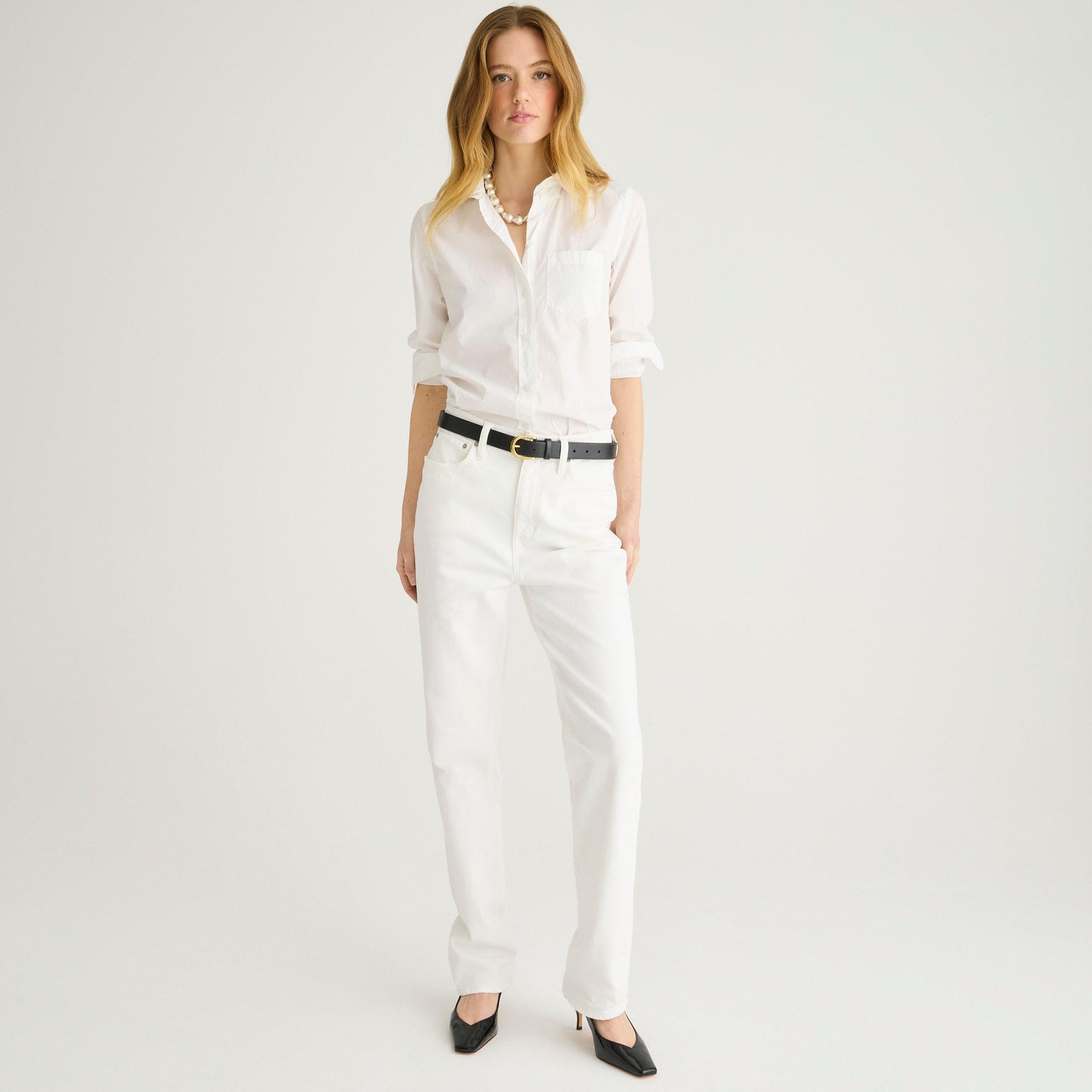 Classic straight jean in white product image