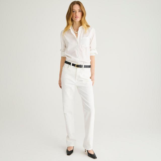 Classic straight jean in white Product Image