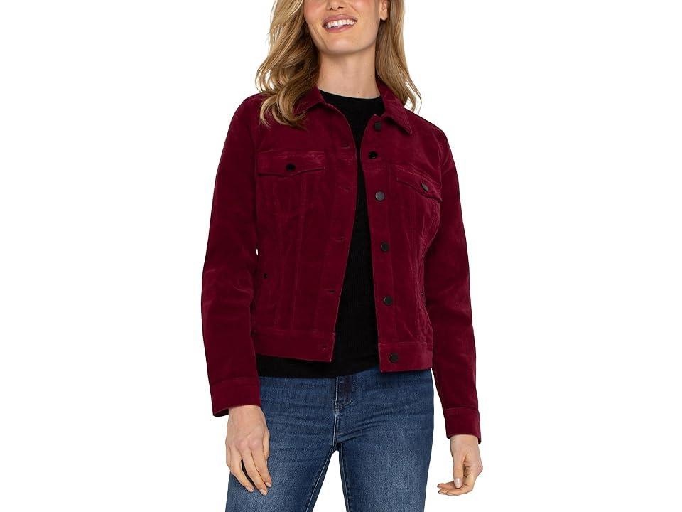 Liverpool Los Angeles Classic Jacket Stretch Corduroy (Ruby) Women's Vest Product Image