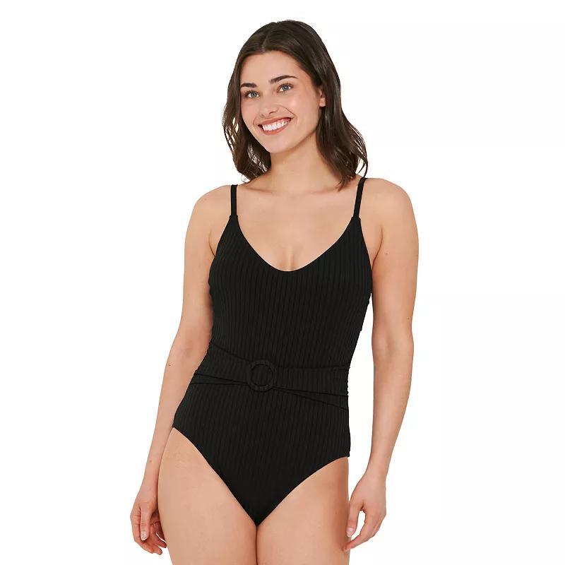 Womens Freshwater Belt Front Cami One Piece Swimsuit Product Image