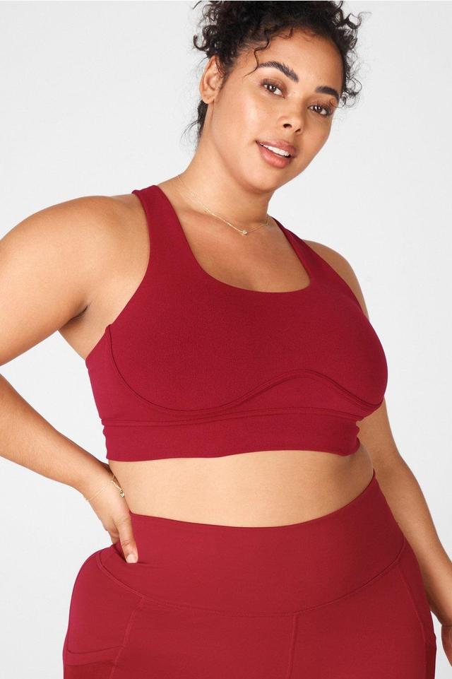 Fabletics Freya SculptKnit Sports Bra Womens red Size XS Product Image