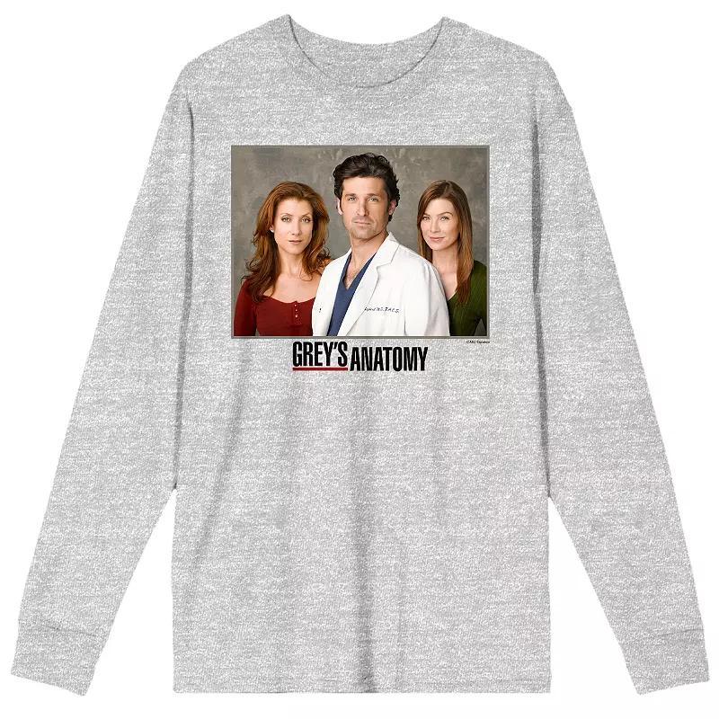 Mens Greys Anatomy Character Long Sleeve Graphic Tee Product Image