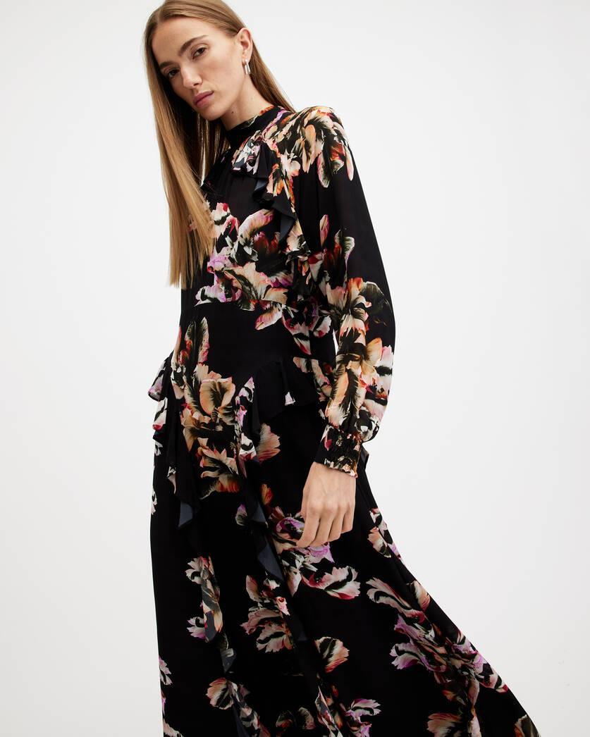 Jessica Floral Print Ruffle Maxi Dress Product Image