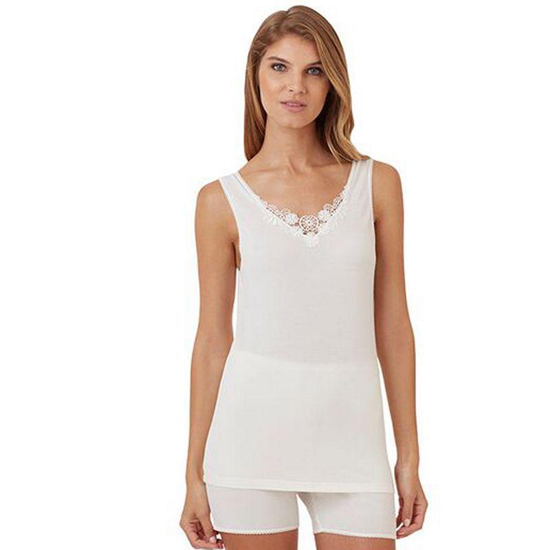 Cuddl Duds SofTech Venice Lace-Trim Tank Top - Womens Product Image