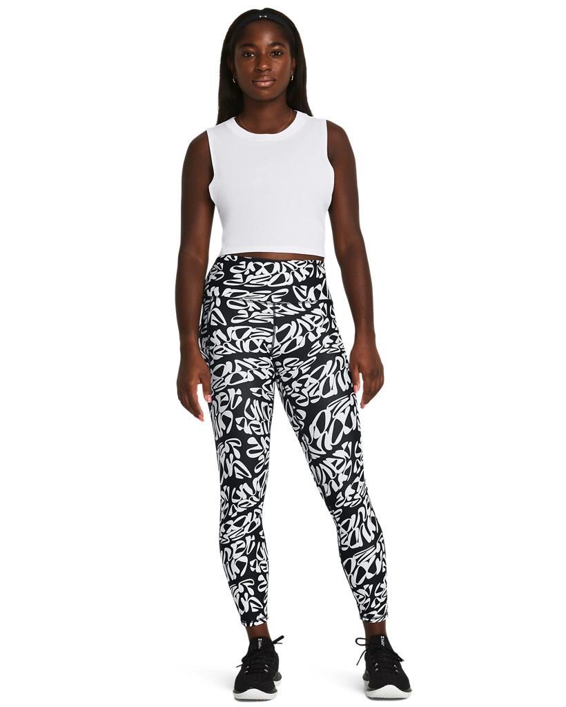 Women's HeatGear® No-Slip Waistband Printed Ankle Leggings Product Image