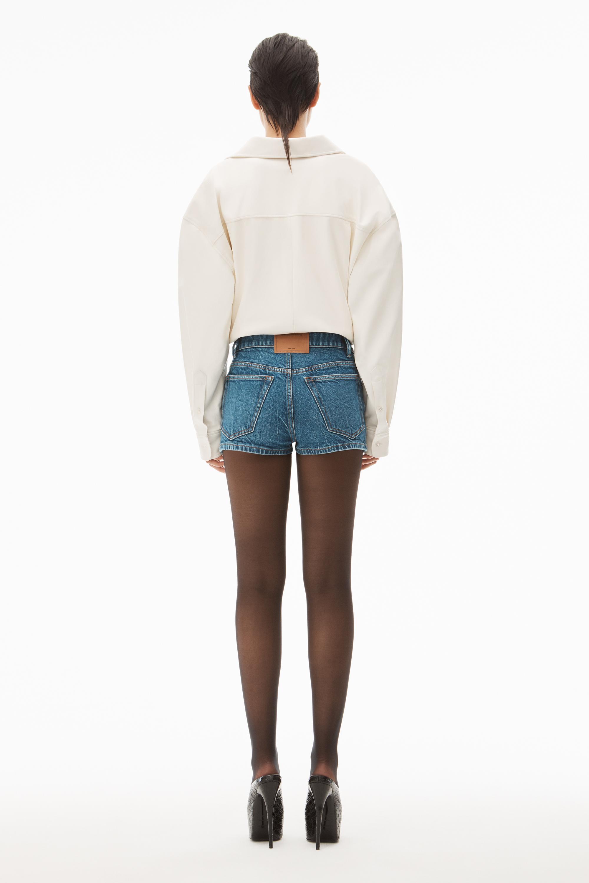 Mid-rise Skort In Comfort Stretch Denim Product Image