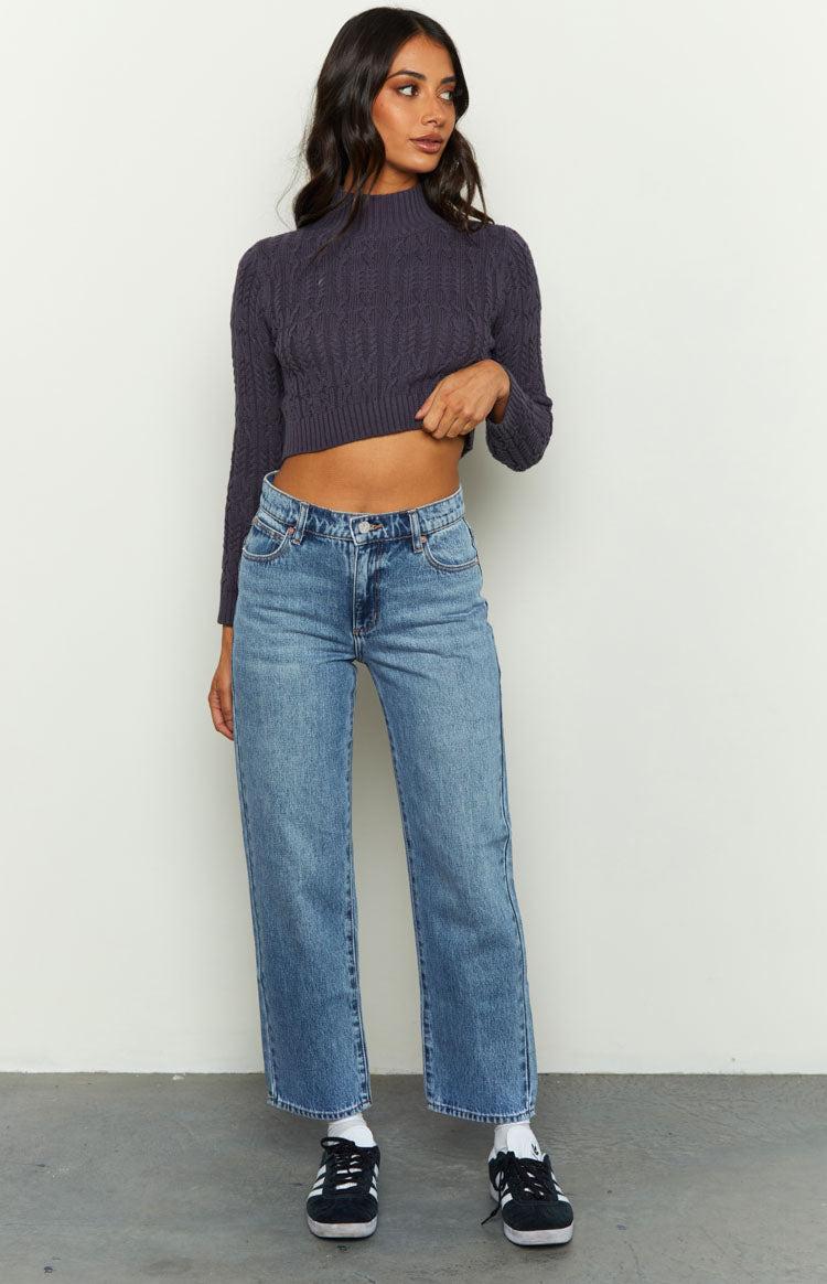 Abrand Scout 95 Mid Straight Crop Blue Jeans Product Image