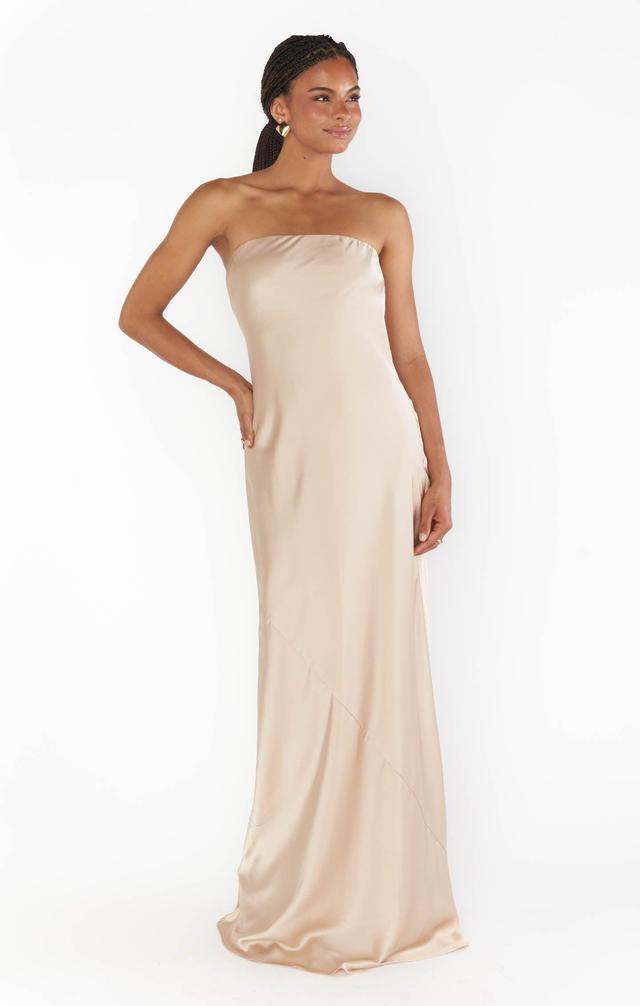 Taylor Tube Maxi Dress ~ Champagne Luxe Satin Product Image