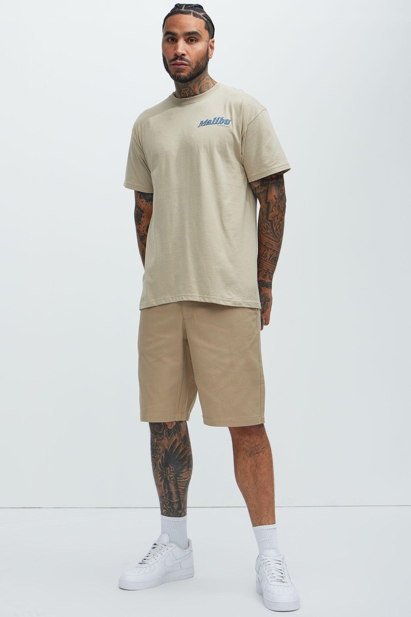 Malibu Beach Vibe Short Sleeve Tee - Sand Product Image