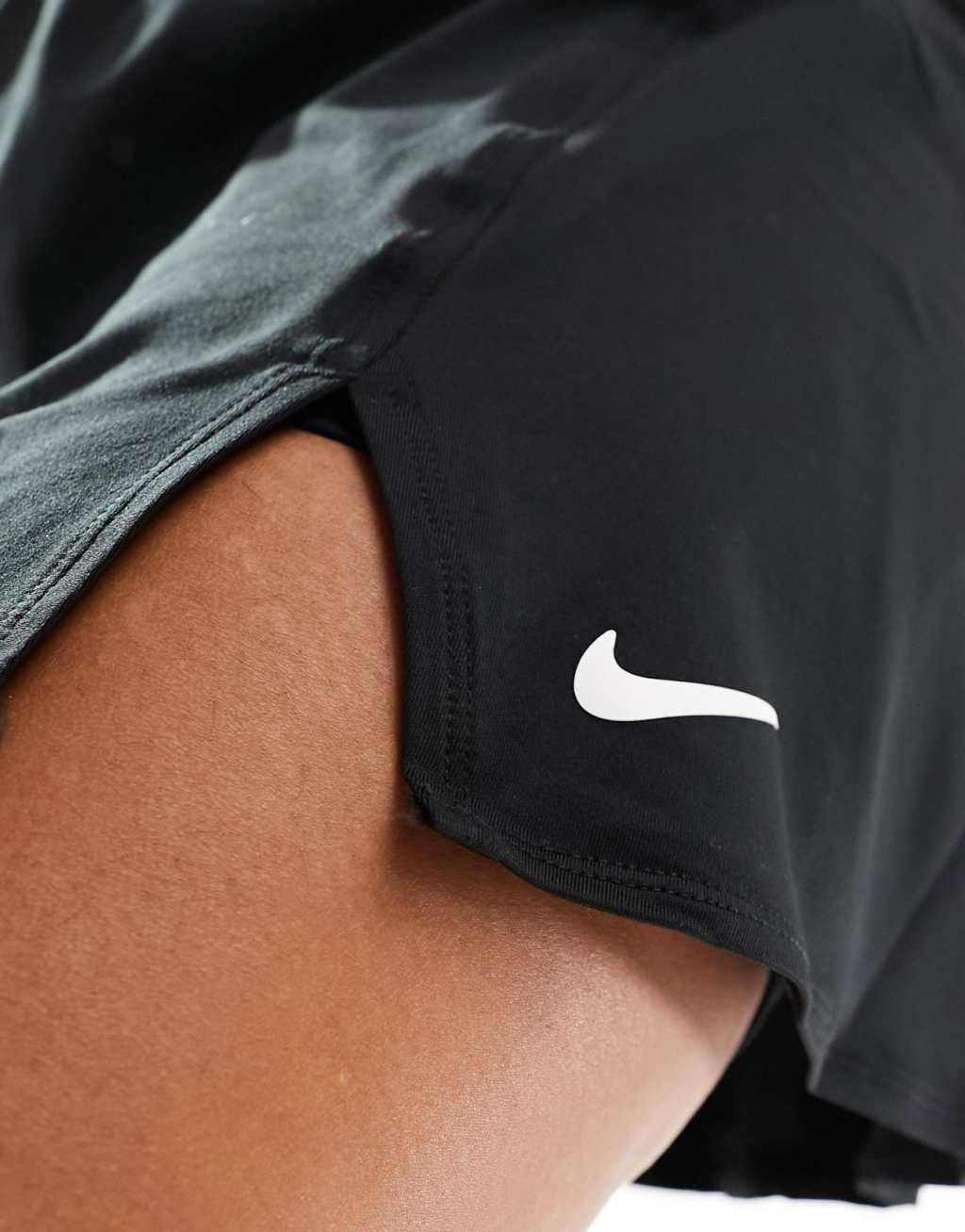 Nike Tennis Dri-FIT Plus Victory skirt in black Product Image