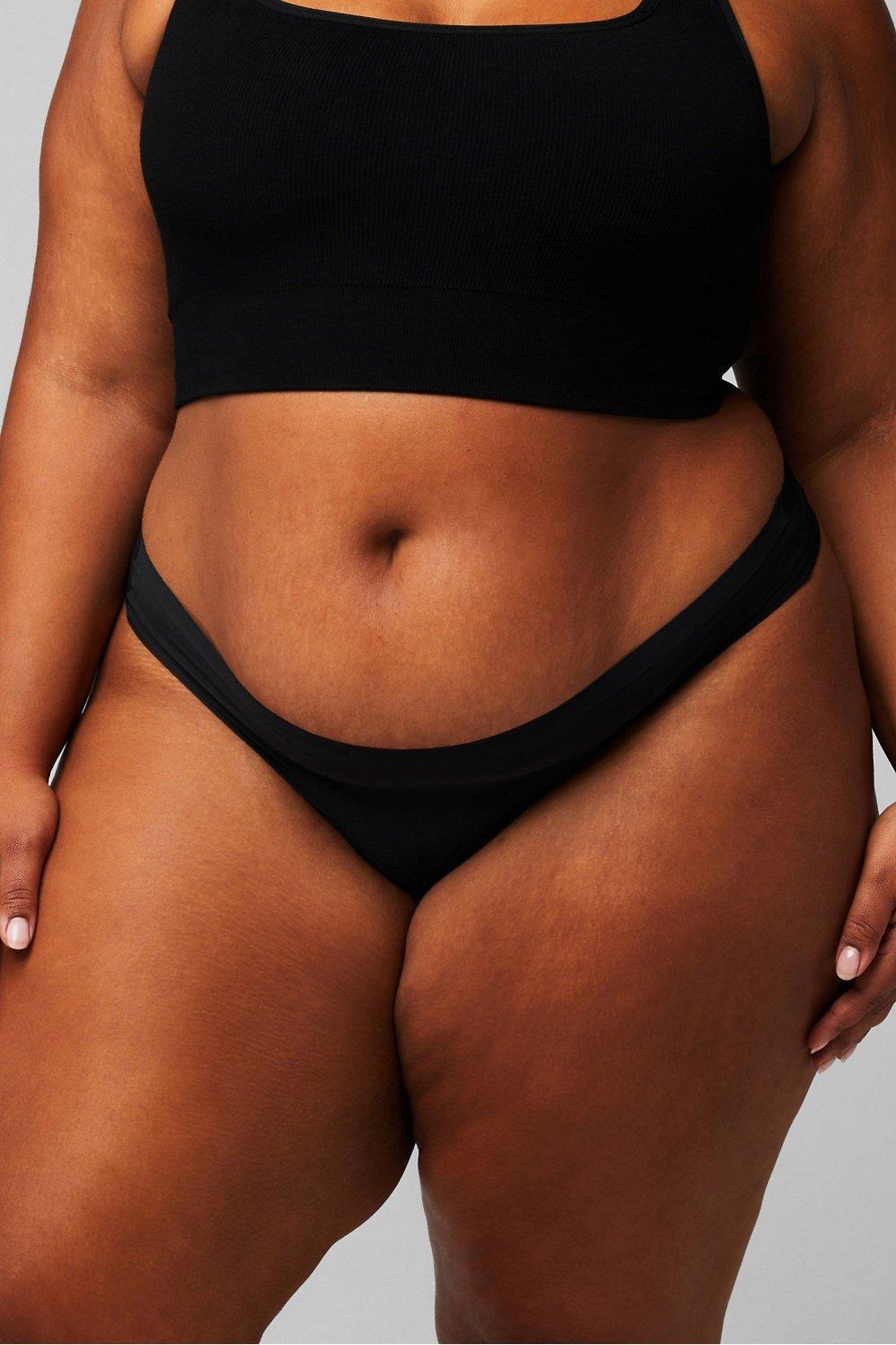 Fabletics The No Show Thong Womens black plus Size 4X Product Image