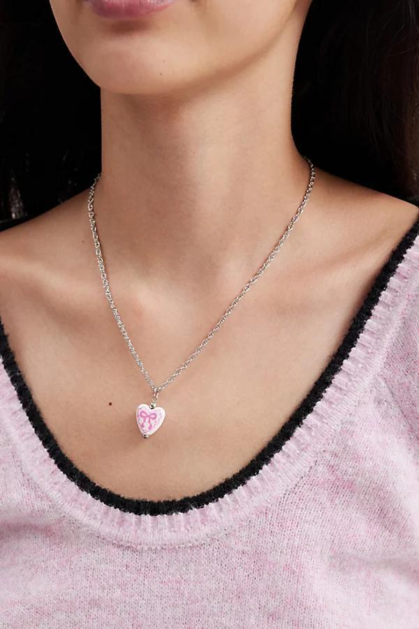 Zoey Ceramic Charm Necklace Womens at Urban Outfitters Product Image