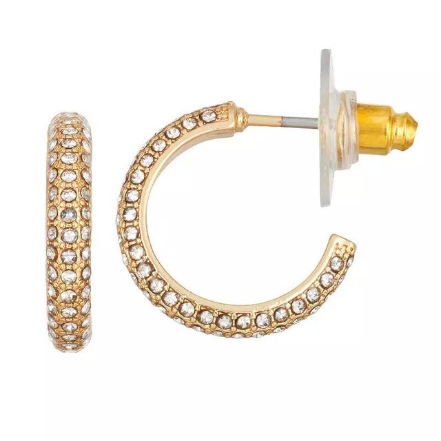 Ella Shea Gold Tone Sparkly Hoop Earrings, Womens Product Image