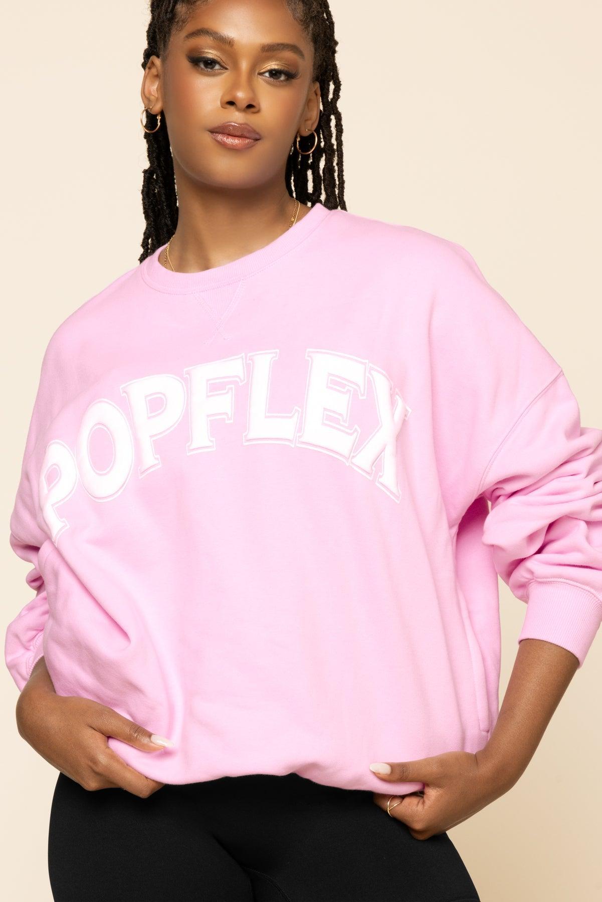 POPFLEX® Cloud Crewneck Sweater - Pink Crush Product Image