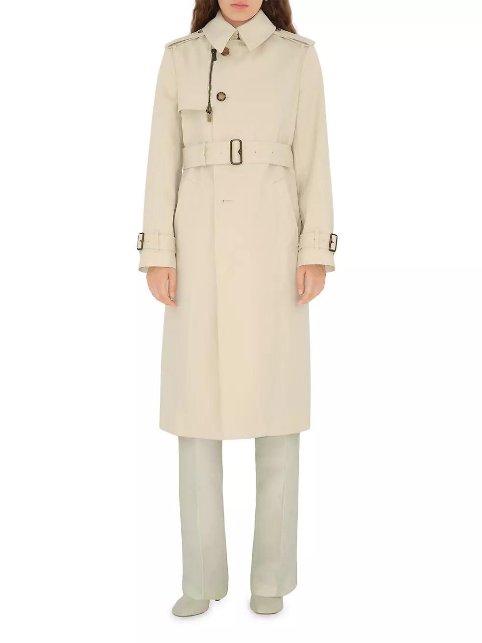 Double-Breasted Belted Trench Coat Product Image