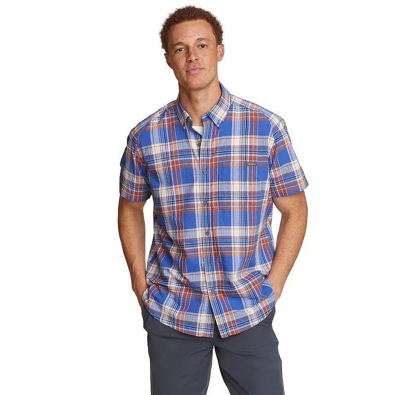 Big & Tall Eddie Bauer Pack It Tech Seersucker Button-Down Shirt, Mens Product Image