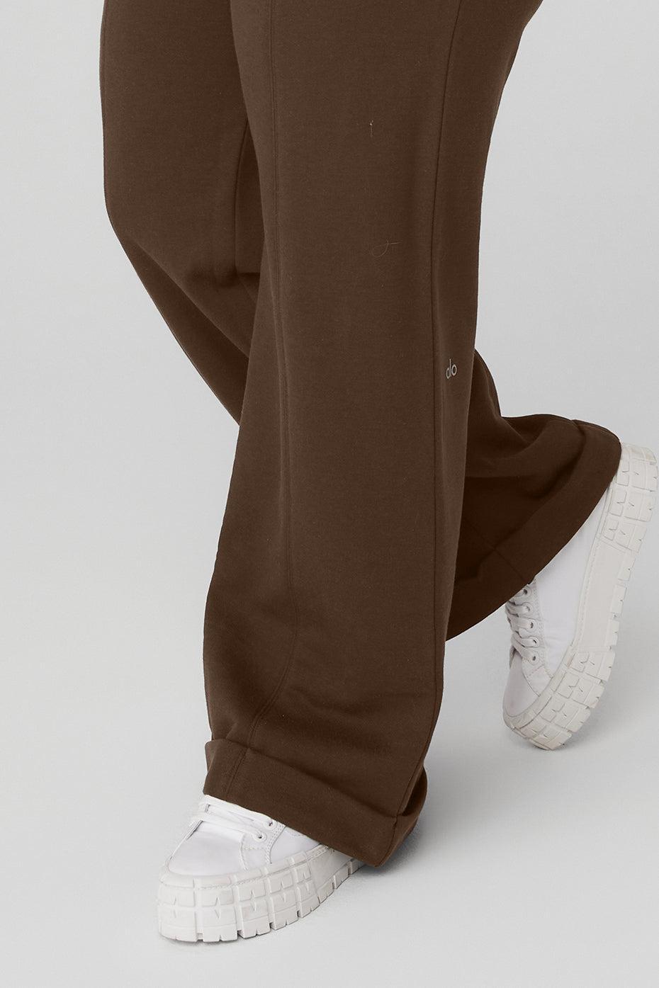 High-Waist Trouser Wide Leg Pant - Espresso Female Product Image