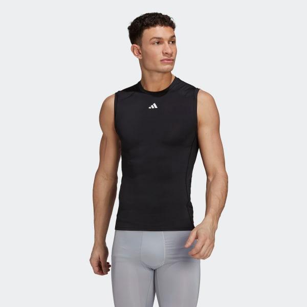 adidas Techfit Training Sleeveless Tee Black 4XL Mens Product Image