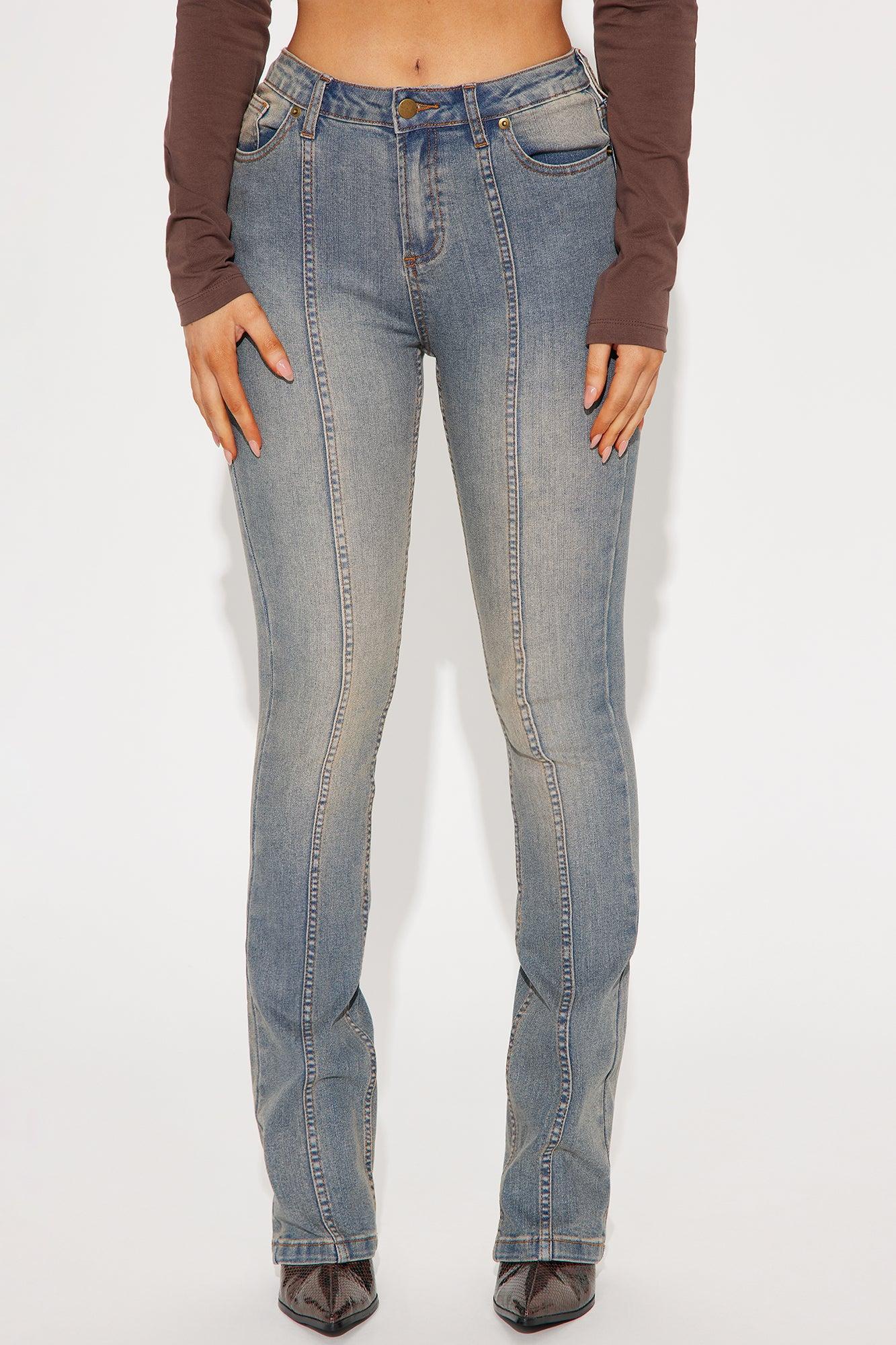 Tap In Tinted Stretch Bootcut Jeans - Medium Wash Product Image