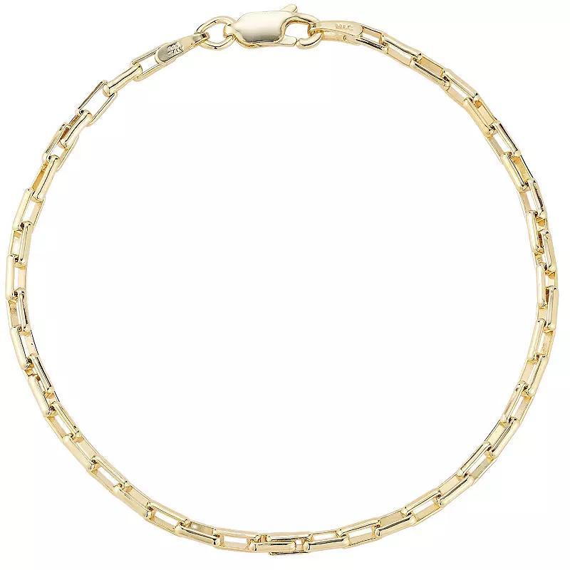 Sunkissed Sterling Square Link Bracelet, Womens Gold Tone Product Image