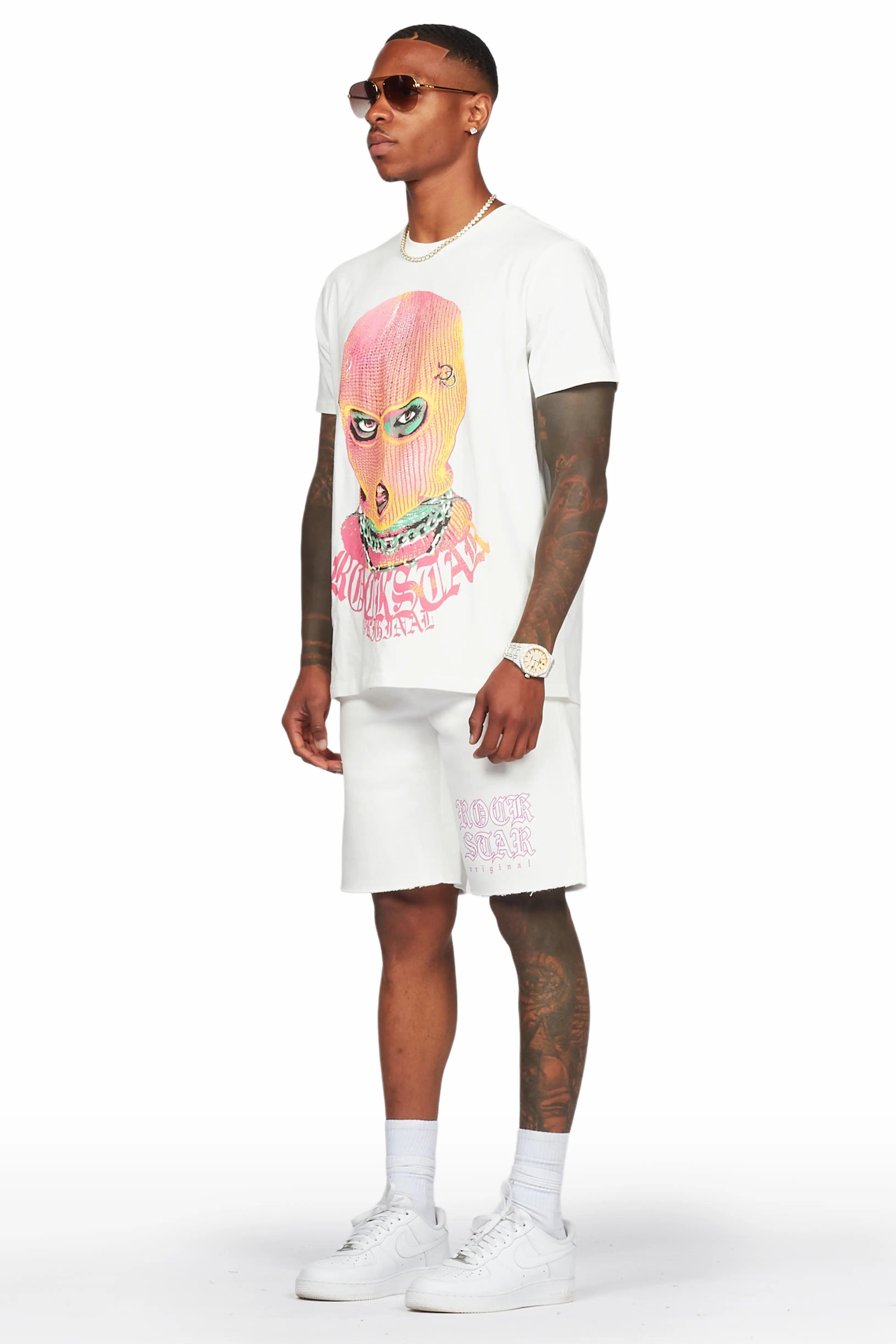 Murdra White T-Shirt/Short Set Male Product Image