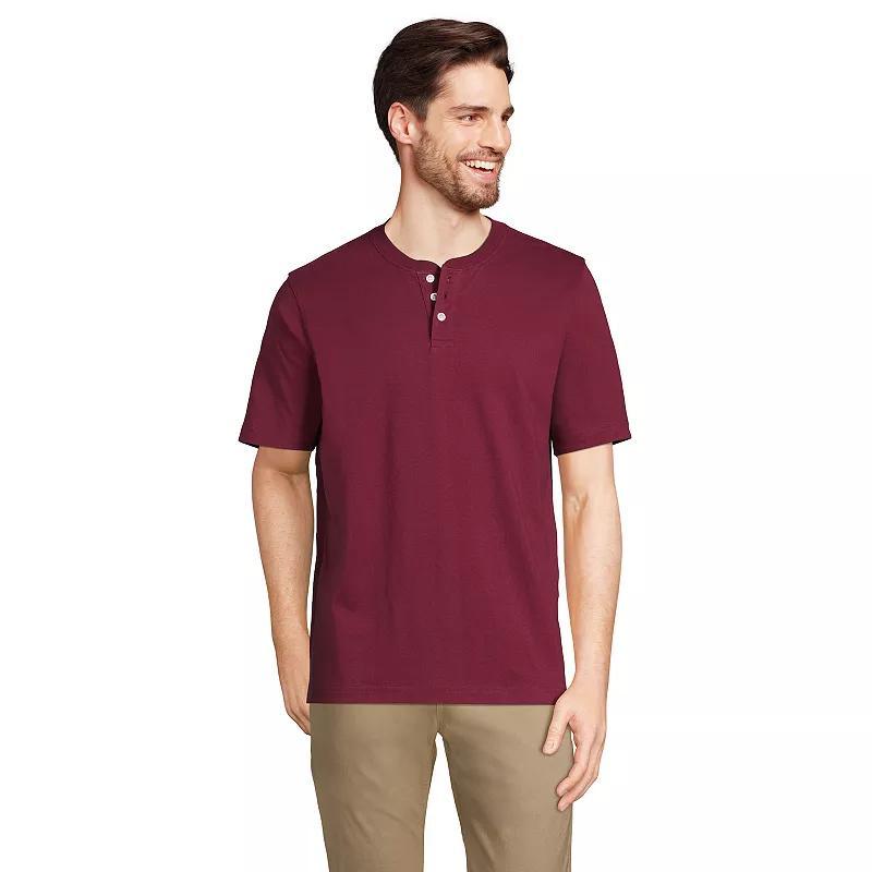 Lands End Mens Short Sleeve Super-t Henley T-Shirt Product Image